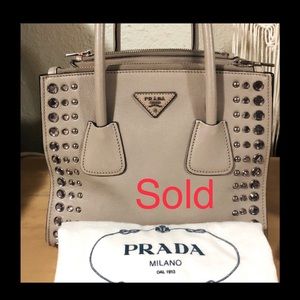 Prada double zip tote bag
